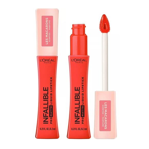LOT OF 2 L'Oreal Infallible Pro-Matte Les Macarons Lipstick - Mademoiselle Mango - Picture 1 of 7